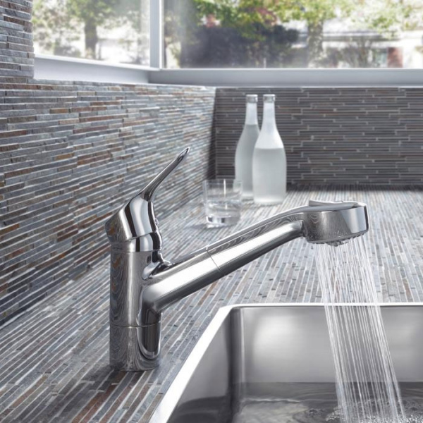 Смеситель для кухни с выдвижным изливом Kludi MX 399410562 Смеситель для кухни с выдвижным изливом Kludi MX 399410562