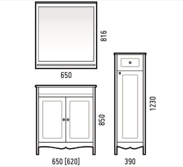 Зеркало (65х82) Corozo Блюз 65 SD-00000002
