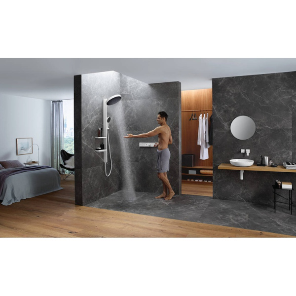 Термостат для душа на 4 потребителя Hansgrohe RainSelect 15382700 белый матовый