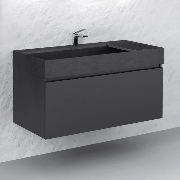 Тумба RAVAL Facet 100 подвесная АнтрацитFac.01.100/P/A/RL