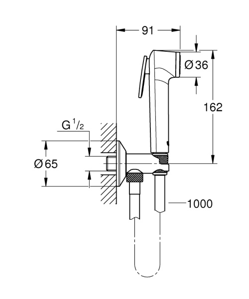 Душевой набор с угловым вентилем Grohe Tempesta-F Trigger Spray 30 26358 000 (26358000) Душевой набор с угловым вентилем Grohe Tempesta-F Trigger Spray 30 26358 000 (26358000)