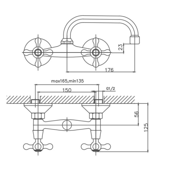 Смеситель для кухни Cron CN4708 Смеситель для кухни Cron CN4708