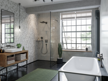 Стакан для зубных щеток Hansgrohe AddStoris 41749340 шлифованный черный хром
