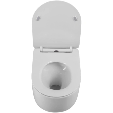Унитаз подвесной BelBagno Soft BB084CH-TOR/SC безободковый, торнадо, с сиденьем микролифт