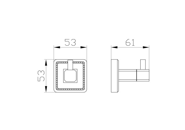 Крючок для ванной WONZON & WOGHAND ROMA, бронза WW-7215