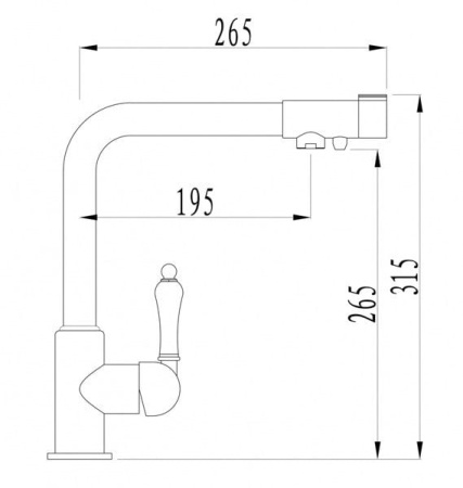 Смеситель для кухни с подключением к фильтру Zorg ZR 320 YF-33 хром