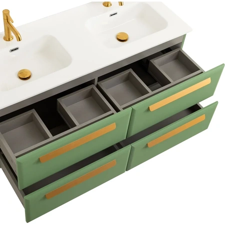 Тумба под раковину Cezares ECO-CER-N-1200-4C-SO-2-PS-P фисташковый матовый без ручек