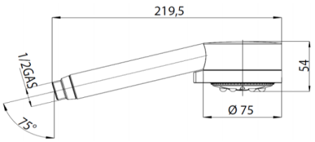 Ручной душ Bossini Cilindrica, хром 5 режимов B00162.030
