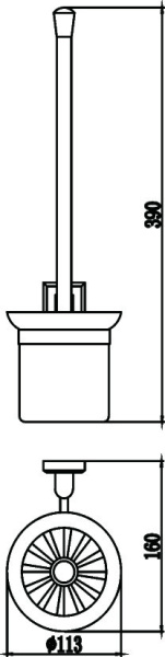 Туалетный ёршик с настенным держателем Savol 95 S-009594