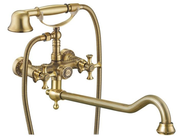 Смеситель для ванны, античная бронза Zorg A 7001WDN-BR