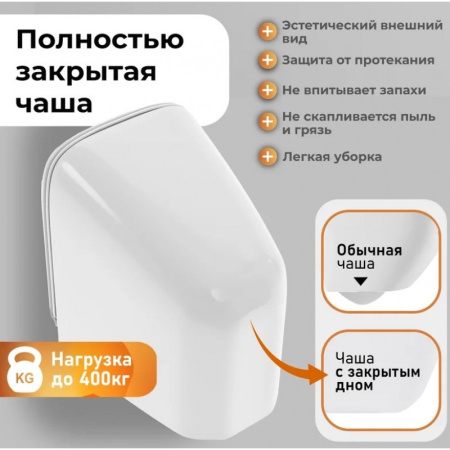 Комплект унитаза с инсталляцией Grossman Style 97.4479SQC.05.30M с клавишей смыва