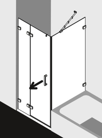 Душевая дверь Kermi Pasa PA 1FW 1095x2000 ZPK