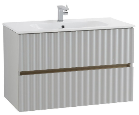 База под раковину Art&Max Еlegant AM-ELEGANT-900-2C-SO-GCM-LED Светло-серый матовый