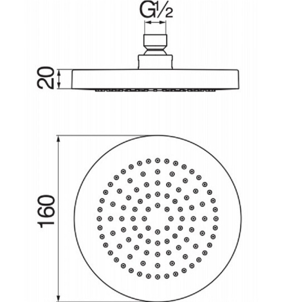 Верхний душ Nobili AD139/73CR