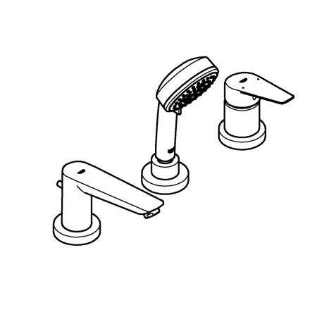 Смеситель на борт ванны Grohe BauEdge New 25117 10A (2511710A) хром