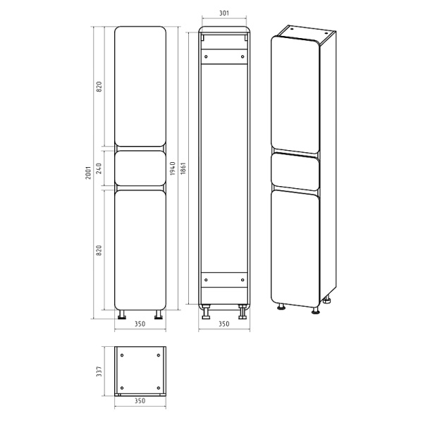 Пенал Misty Чегет 35  П-Чег-05035-01-1ЯП правый