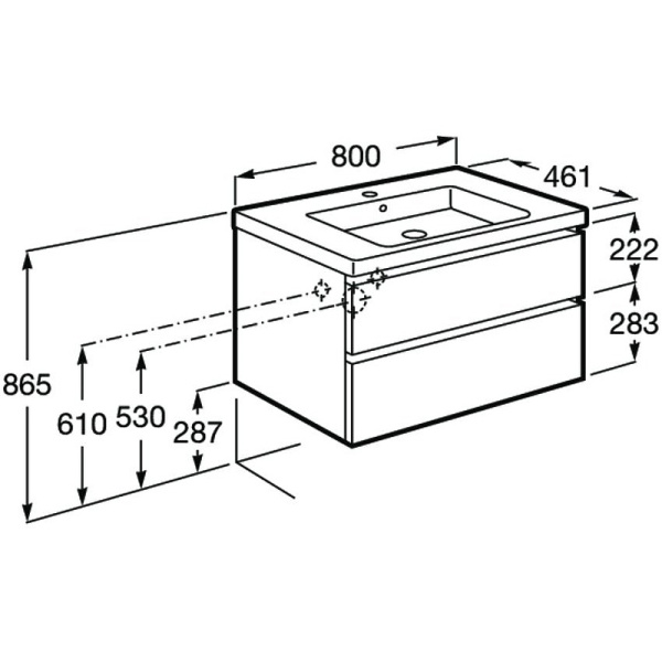 Тумба под раковину Roca Domi 80 857536806