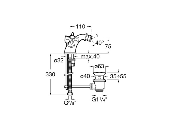 Смеситель для биде Roca Florentina  5075032A0