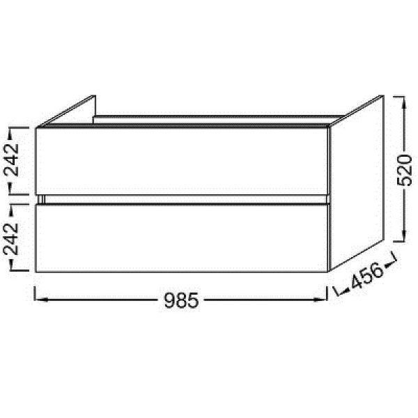 Тумба под раковину Jacob Delafon Tolbiac 100 EB2383-J5