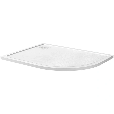 Поддон из искусственного мрамора BelBagno TRAY-MR-UNO-RH-120/80-550-35-W-L-BO с сифоном белый матовый