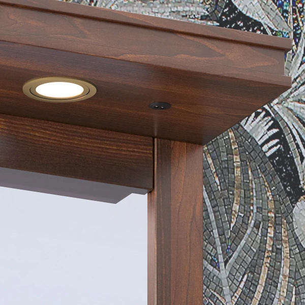 Козырек к зеркалу (с подсветкой) Opadiris Z0000007082 светлый орех