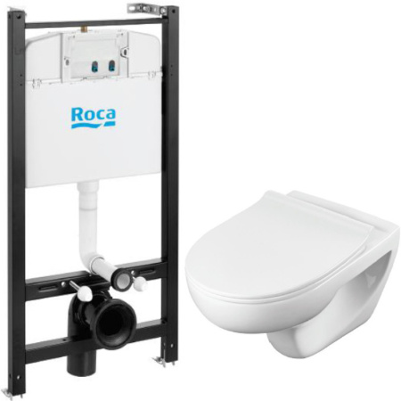 Комплект унитаза и инсталяции Roca Victoria Pack Rimless 893105010 (без кнопки)