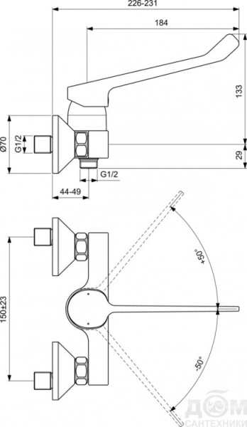 Смеситель для душа Ideal Standard BASE B5119AA, хром