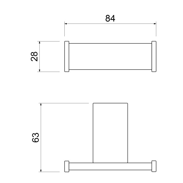 Крючок двойной Timo Torne золото матовое 43012/17