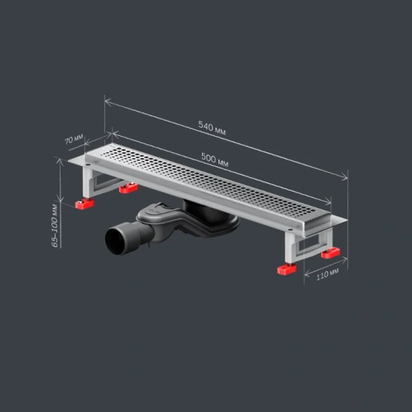 Душевой лоток 50 см Am.Pm MasterFlow W01SC-P11-050-01SB хром матовый