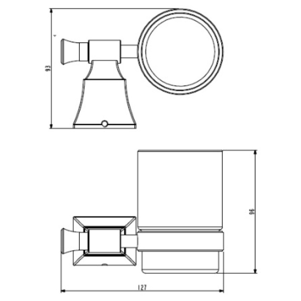 Стакан Art&Max Genova AM-M-024-CR