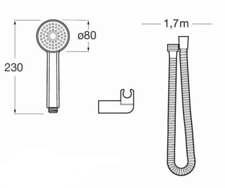 Душевой набор Roca Stella A5B9303C07