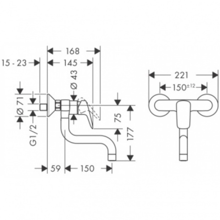 Смеситель для кухни Hansgrohe Logis 71836000