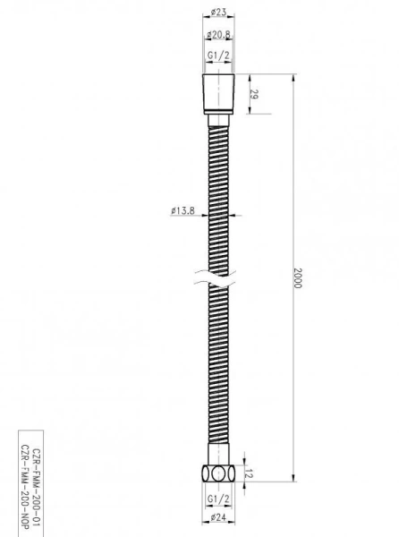 Душевой шланг CEZARES CZR-U-FBV-200-02 Душевой шланг CEZARES CZR-U-FBV-200-02