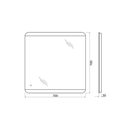 Зеркало BelBagno SPC-CEZ-700-700-LED-TCH