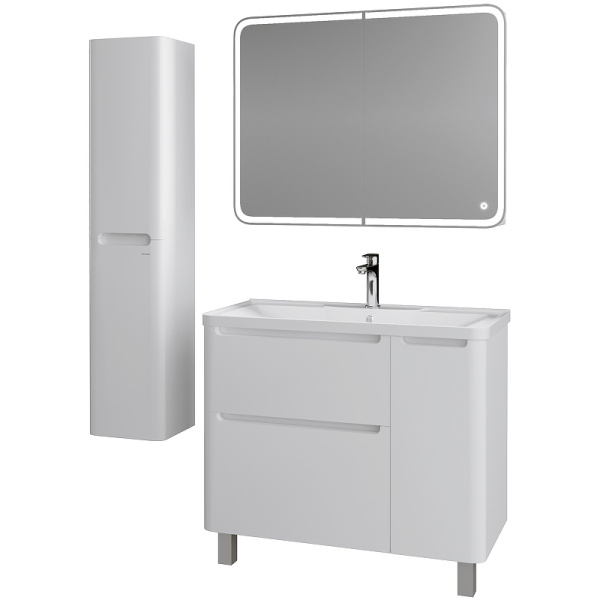 Тумба напольная Grossman АДЕЛЬ-90 см  109004 с 2-я ящ, белая