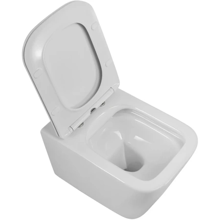 Унитаз подвесной BelBagno Due 2.0 BB7107CHR/SC безободковый, с сиденьем микролифт, белый