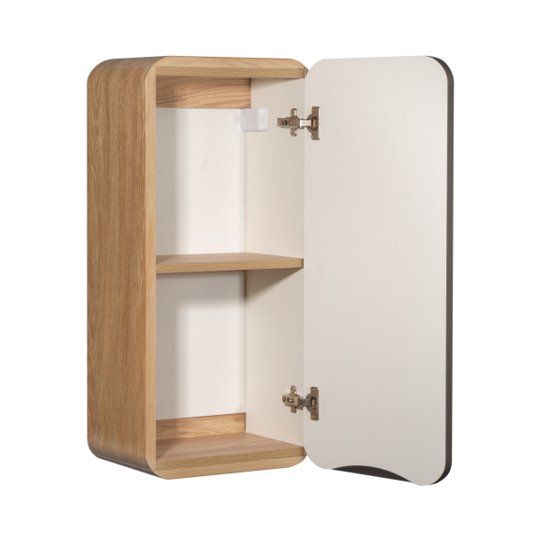 Шкаф навесной Runo Ницца 35 дуб натуральный графит правый (00-00002126)