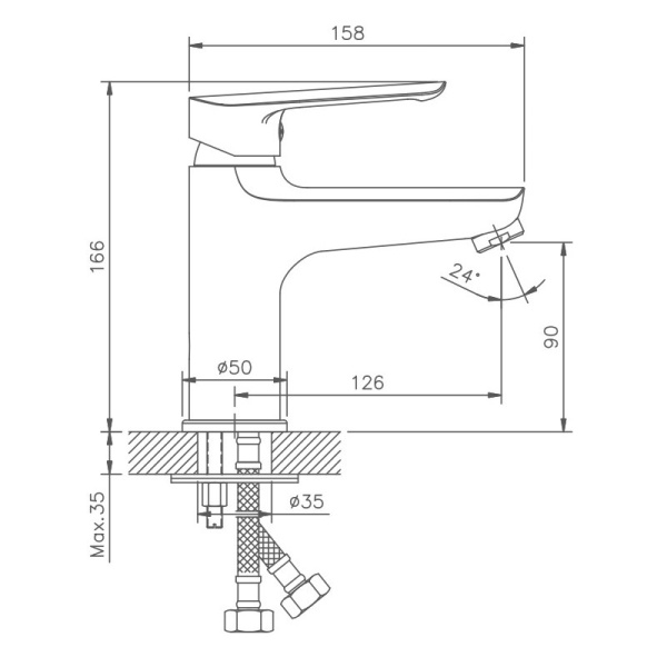 Смеситель для раковины Haiba HB10198 Смеситель для раковины Haiba HB10198