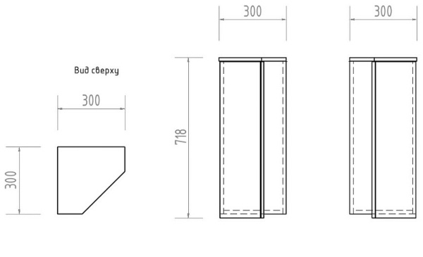 Зеркало-шкаф (30x70) Vigo Alessandro zsh.ALE