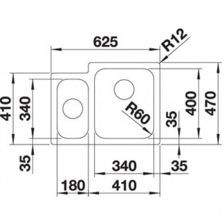 Кухонная мойка Blanco Supra 340/180-IF 523366
