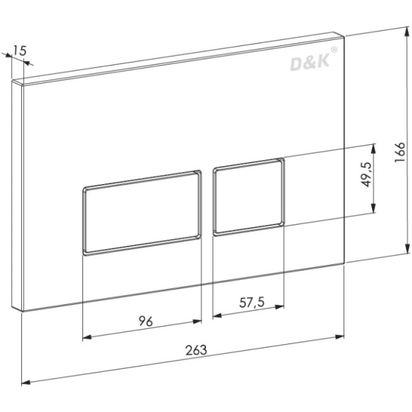 Клавиша смыва D&K Berlin (DB1439016)