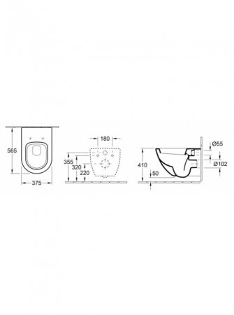 Унитаз подвесной безободковый Villeroy & Boch Verity Design 5643HR01