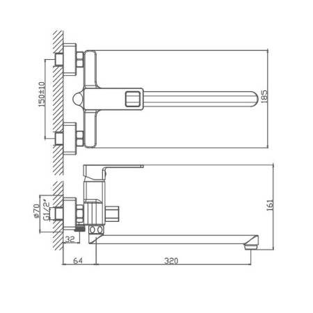Смеситель для ванны Haiba HB22615