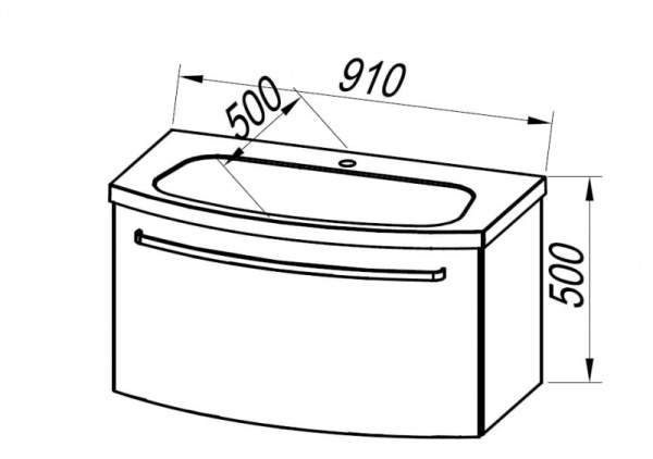 Тумба с раковиной Kolpa-san Adele OUA 90 SBW