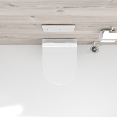 Подвесной безободковый унитаз с сиденьем микролифт beWash Minimal BKWHR003480