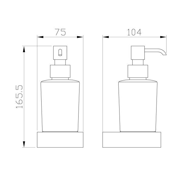 Дозатор мыла WONZON & WOGHAND, хром WW-9533