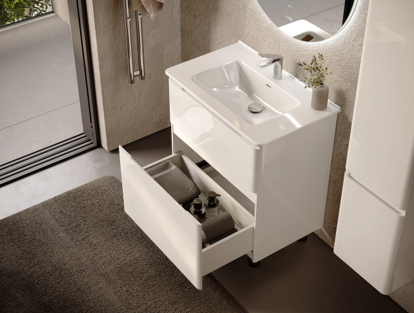 Тумба без раковины 70 см Jorno Chiara luce ChiLu.01.70/N/W/JR белый глянец