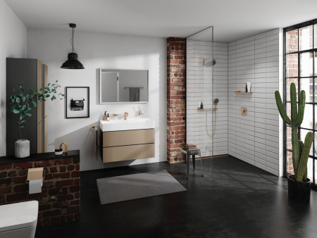 Держатель для полотенец двойной Hansgrohe AddStoris 41770140 шлифованная бронза