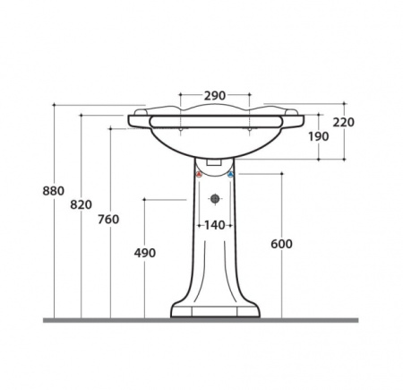 Пьедестал Globo Paestum PA005.BI