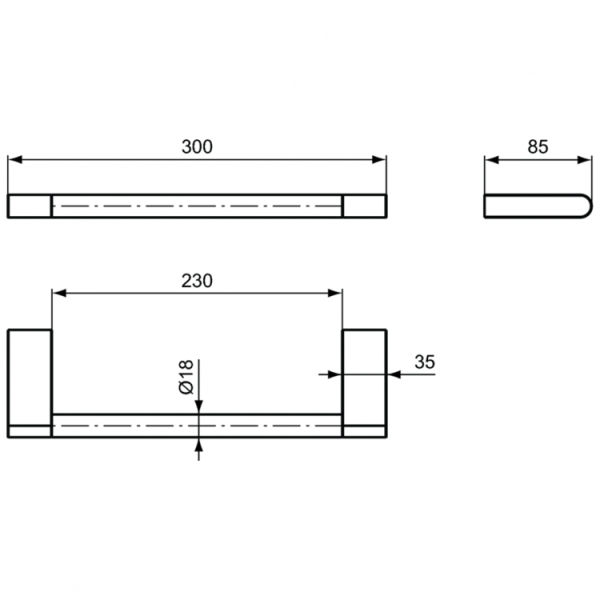 Полотенцедержатель Ideal Standard Connect N1385AA Полотенцедержатель Ideal Standard Connect N1385AA